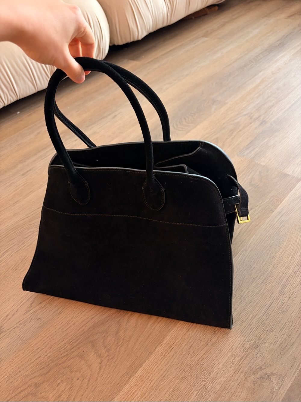 black etsy suede bag margaux style